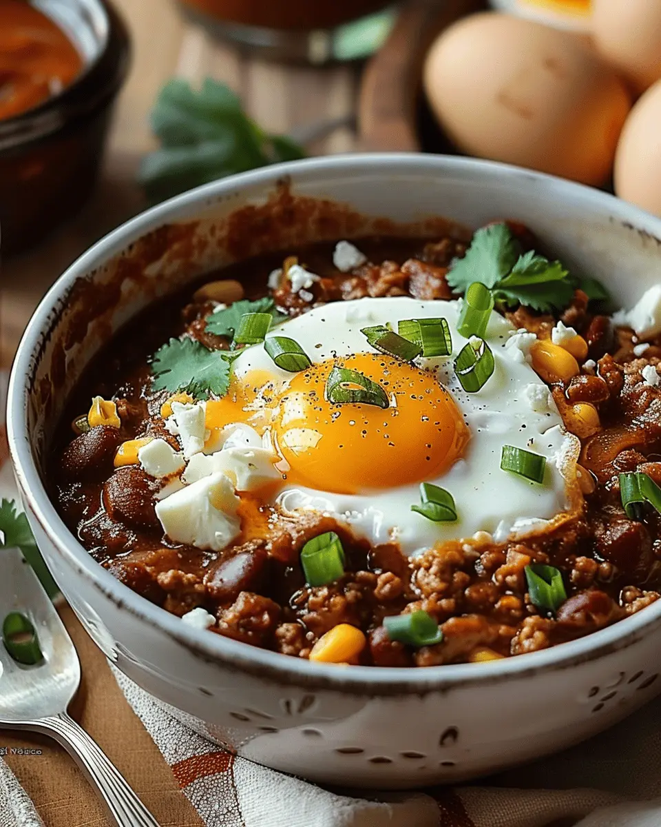 Breakfast chili and eggs: A hearty, indulgent start to your day