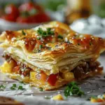 Breakfast Stuffed Puff Pastry Bars