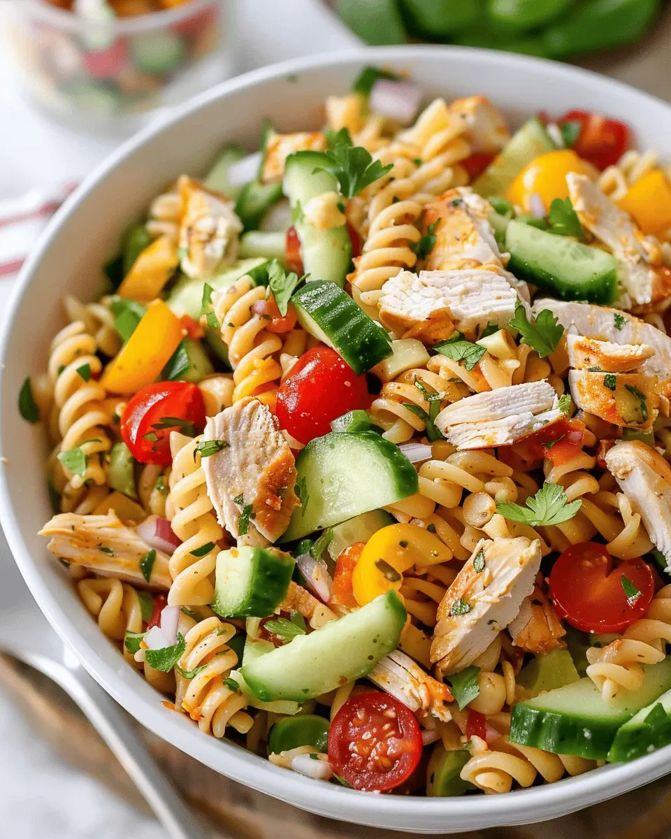 Chicken Pasta Salad: Easy and Flavorful with Turkey Bacon and Chicken Ham