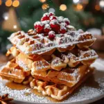Festive Gingerbread Holiday Waffles
