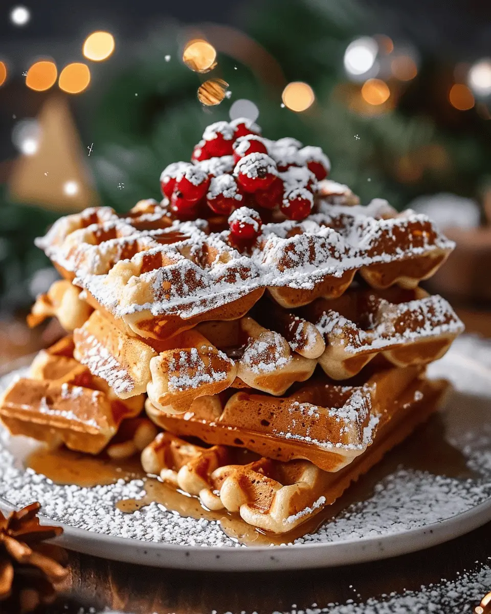 Festive Gingerbread Holiday Waffles: The Best Cozy Treat