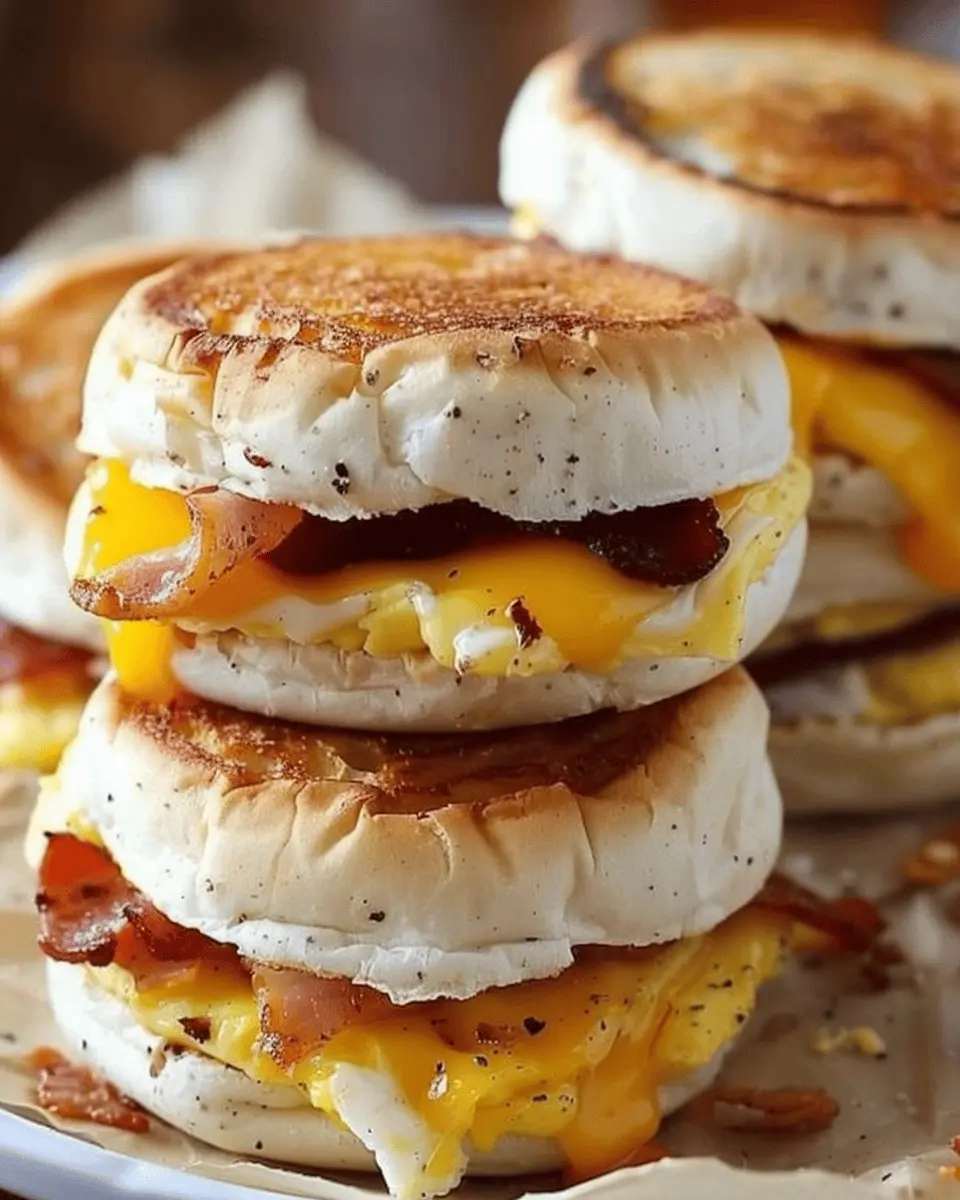Freezer Breakfast Sandwiches: Easy Turkey Bacon & Chicken Ham Delight