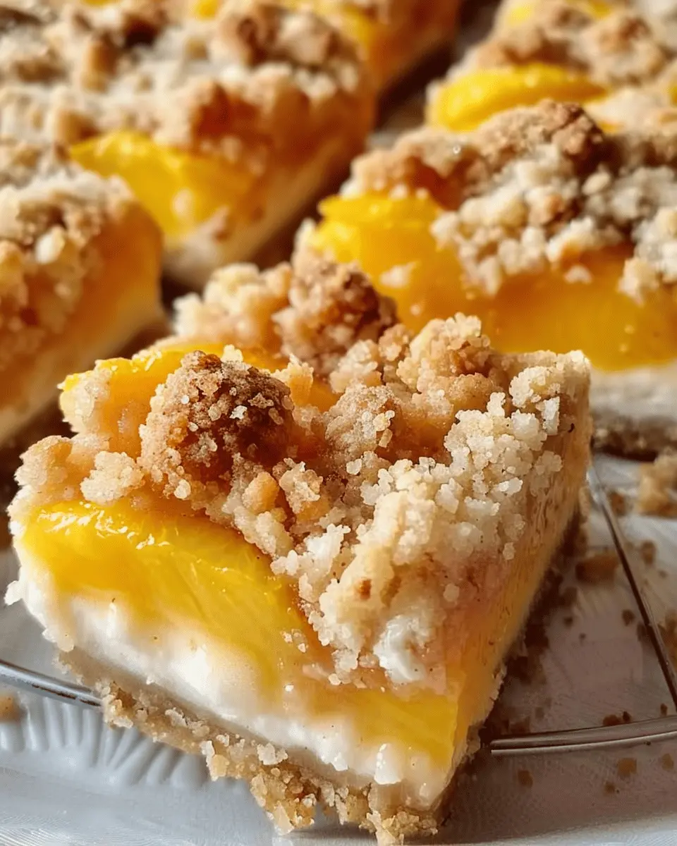 Peaches and Cream Crumble Bars: A Juicy Treat You’ll Adore