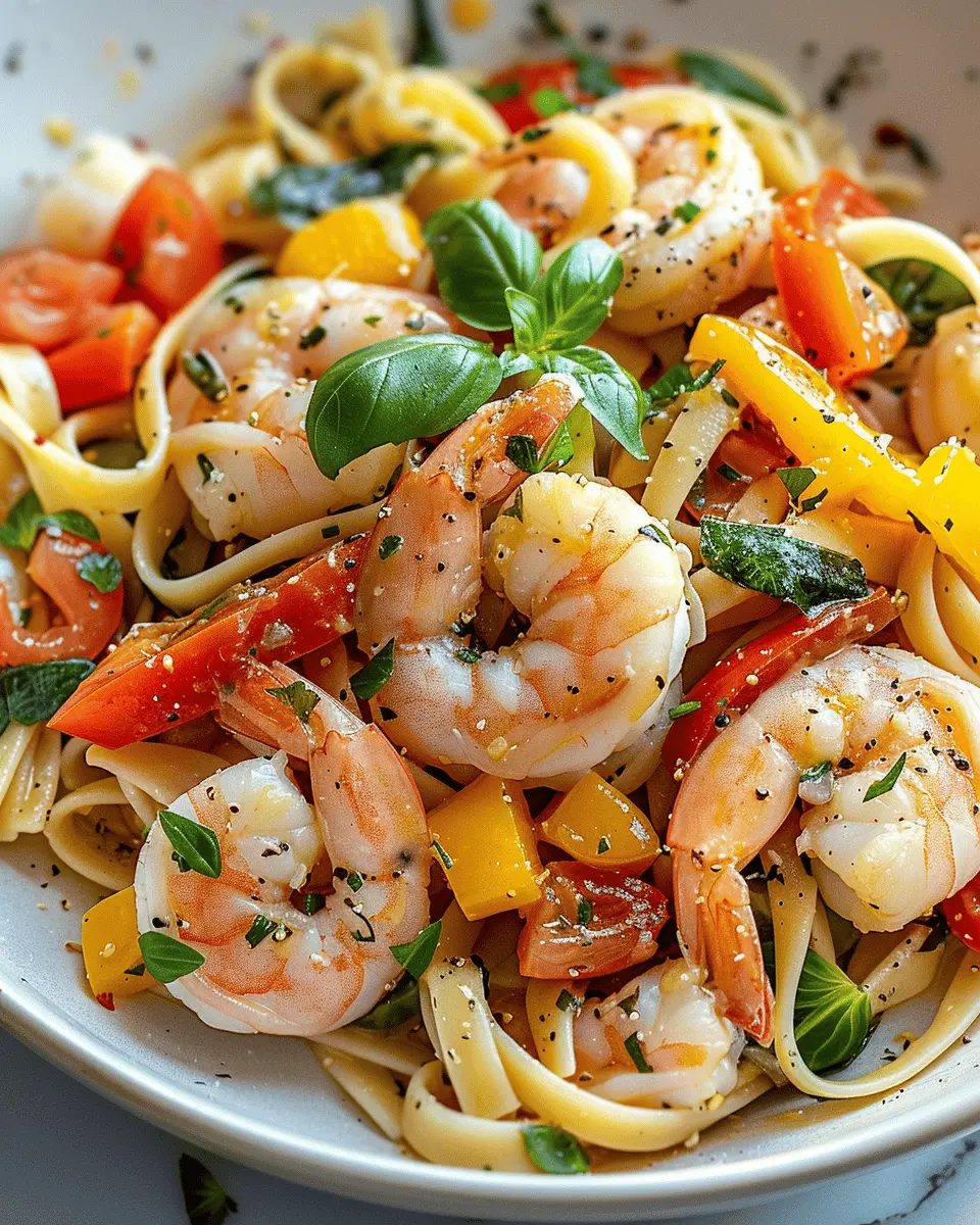 Shrimp Primavera Pasta: Easy Weeknight Delight with Turkey Bacon
