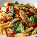 Tomato Spinach Chicken Pasta