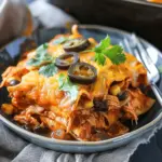 Crockpot Chicken Enchilada Casserole