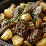 Crockpot Loaded Steak and Potato Bake