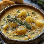 Hearty Cheddar Garlic Herb Potato Soup Recipe
