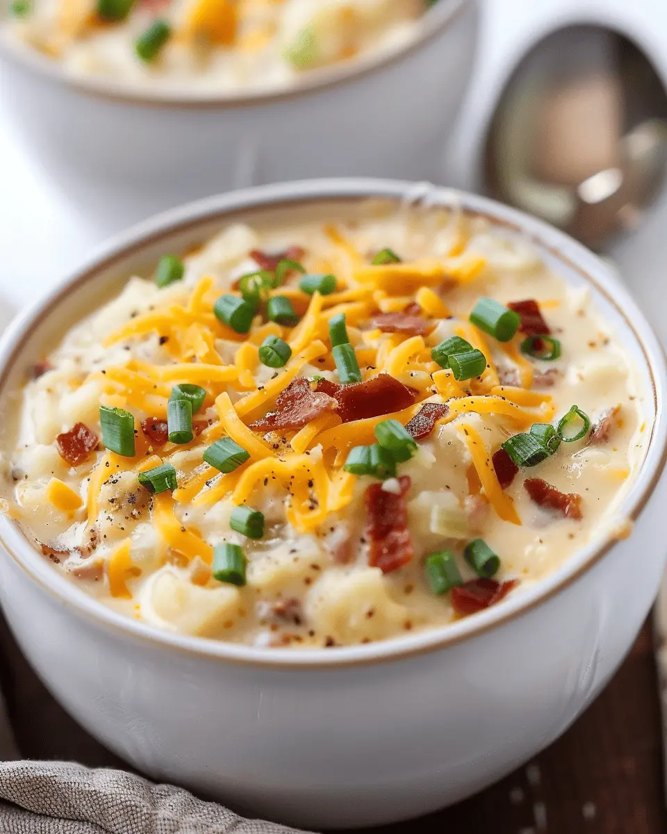 Easy Baked Potato Soup: Creamy Comfort with Turkey Bacon Delight
