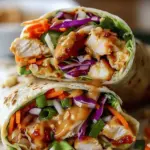 Thai Peanut Chicken Wraps