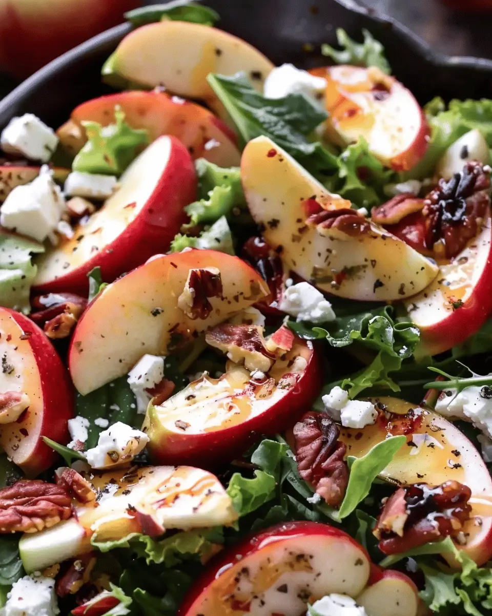 Autumn Harvest Honeycrisp Apple and Feta Salad with Turkey Bacon