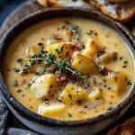 Hearty Cheddar Garlic Herb Potato Soup Recipe