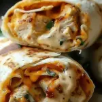 Cheesy Garlic Chicken Wraps Recipe