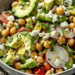 Chickpea Feta Avocado Salad