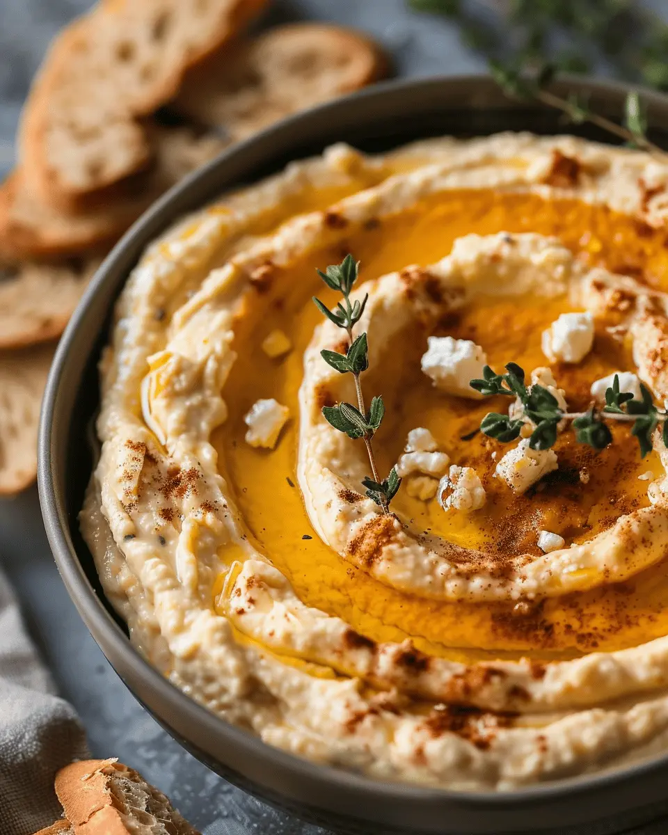 Whipped Pumpkin Feta Dip: Indulgent Flavor with Honey and Thyme