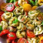 Pesto Chicken Tortellini and Veggies