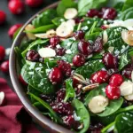 Delicious Christmas Cranberry Spinach Salad