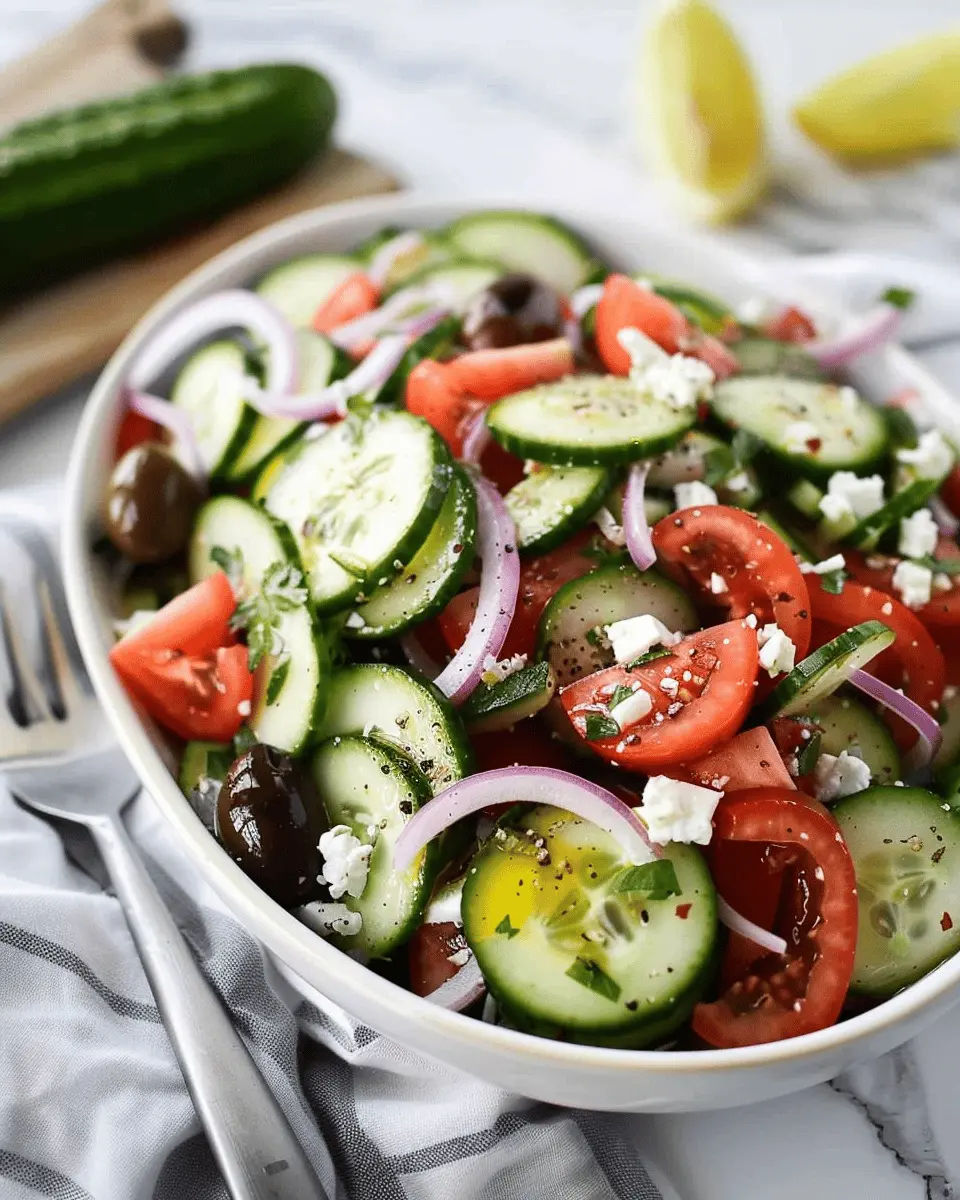 Greek Cucumber Salad: Easy and Refreshing Summer Delight