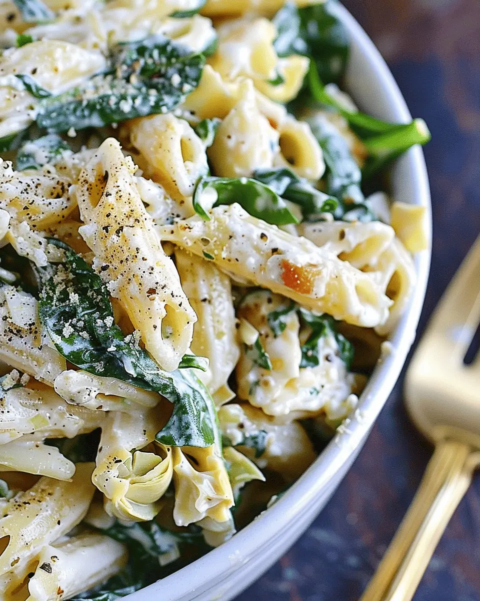 Spinach and Artichoke Penne Pasta Salad – The Best Comfort Dish