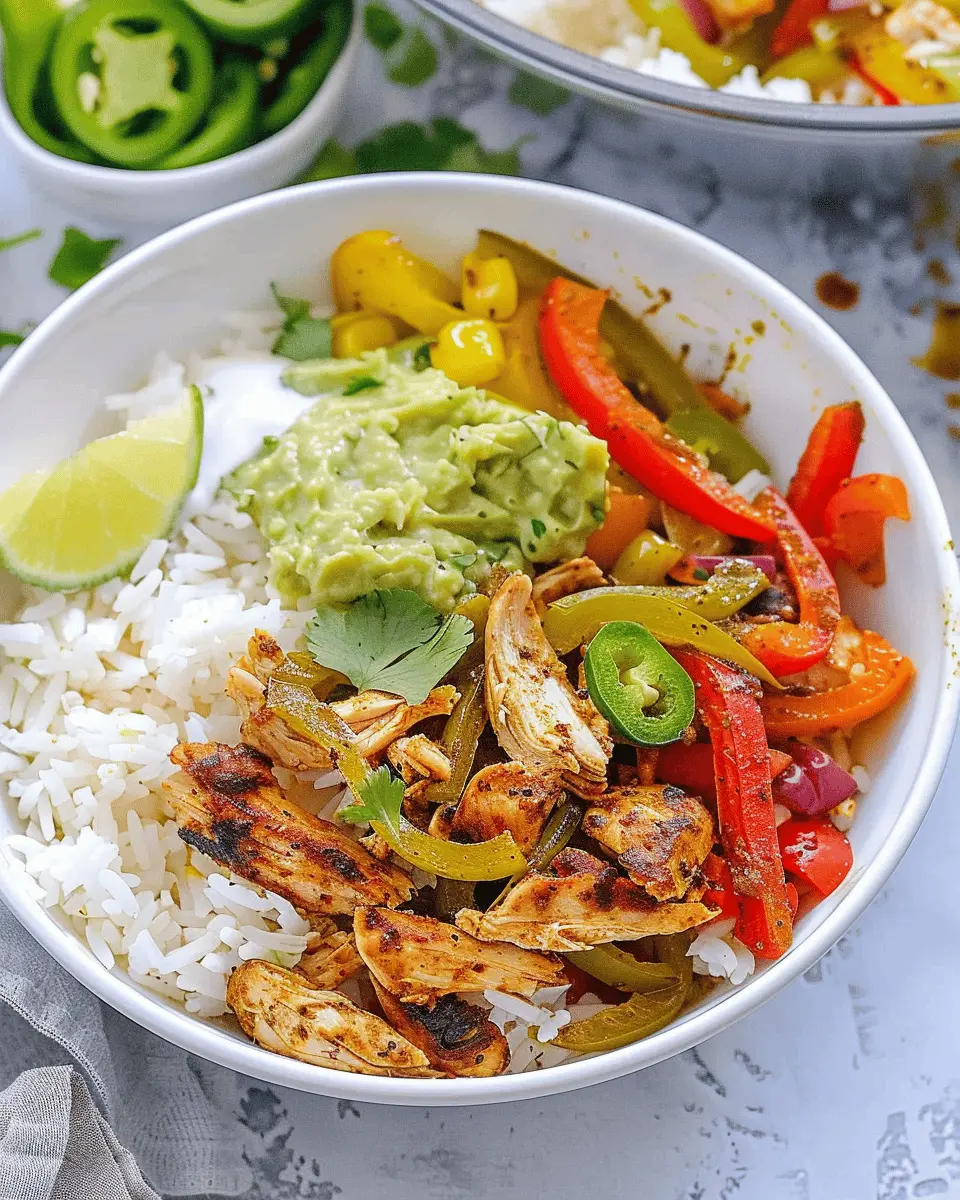 Chicken Fajita Rice Bowl: Easy Homemade Delight for All