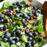blueberry spinach salad with honey balsamic dressing