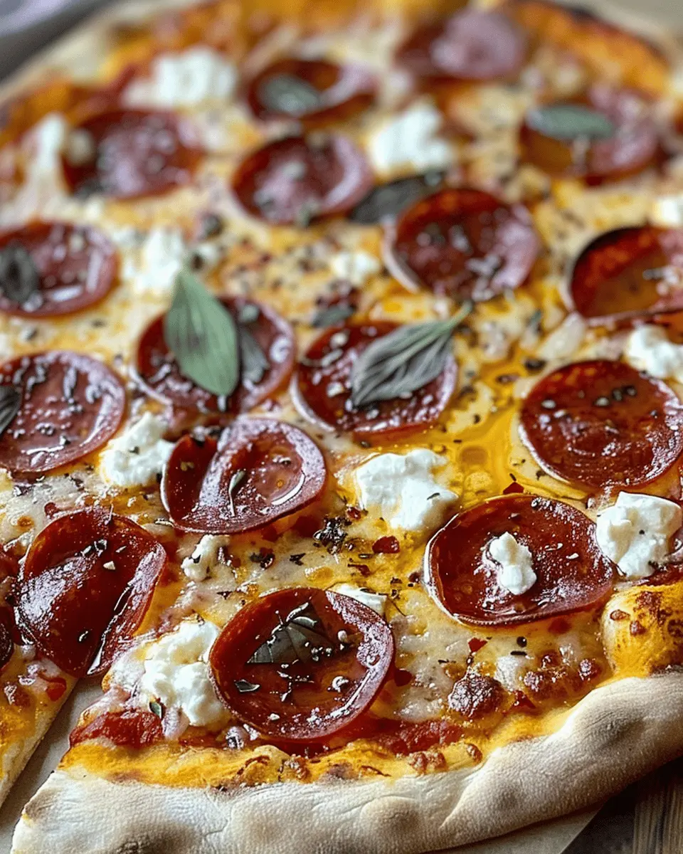 Hot Honey Pepperoni Ricotta Pizza: Easy Homemade Delight