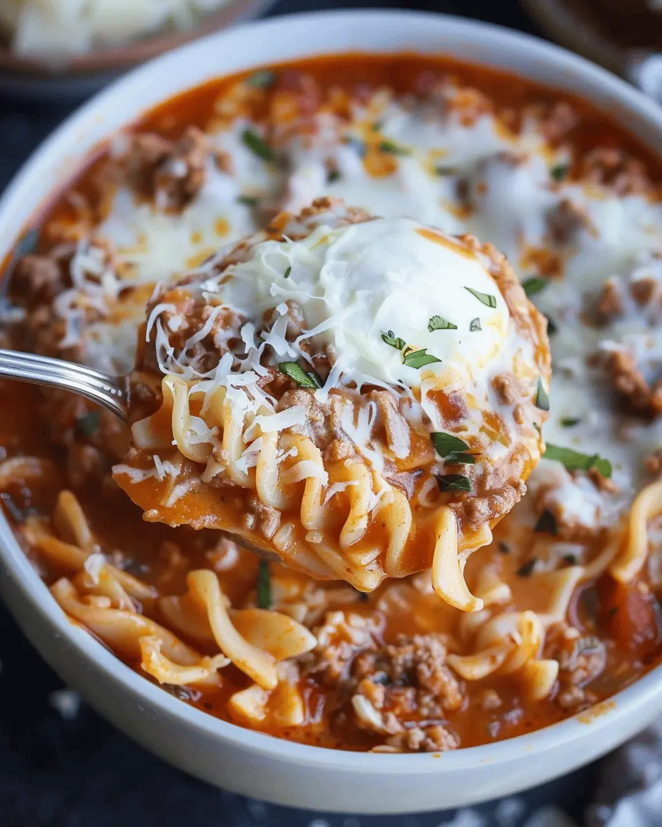 Easy Lasagna Soup Recipe: A Cozy Twist with Turkey Bacon and Chicken Ham