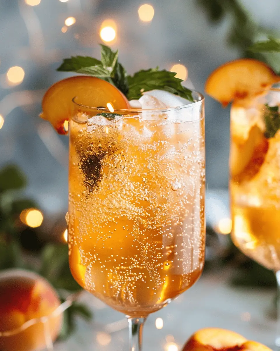 Ginger Peach Sparkler: An Easy Sparkling Treat for Everyone
