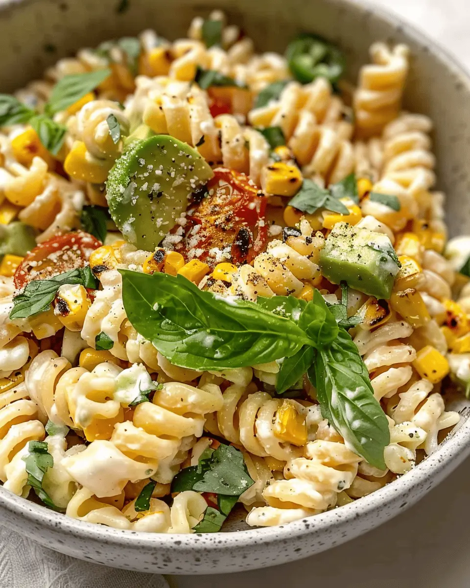 Creamy Street Corn Pasta Salad with Turkey Bacon: A Delightful Twist