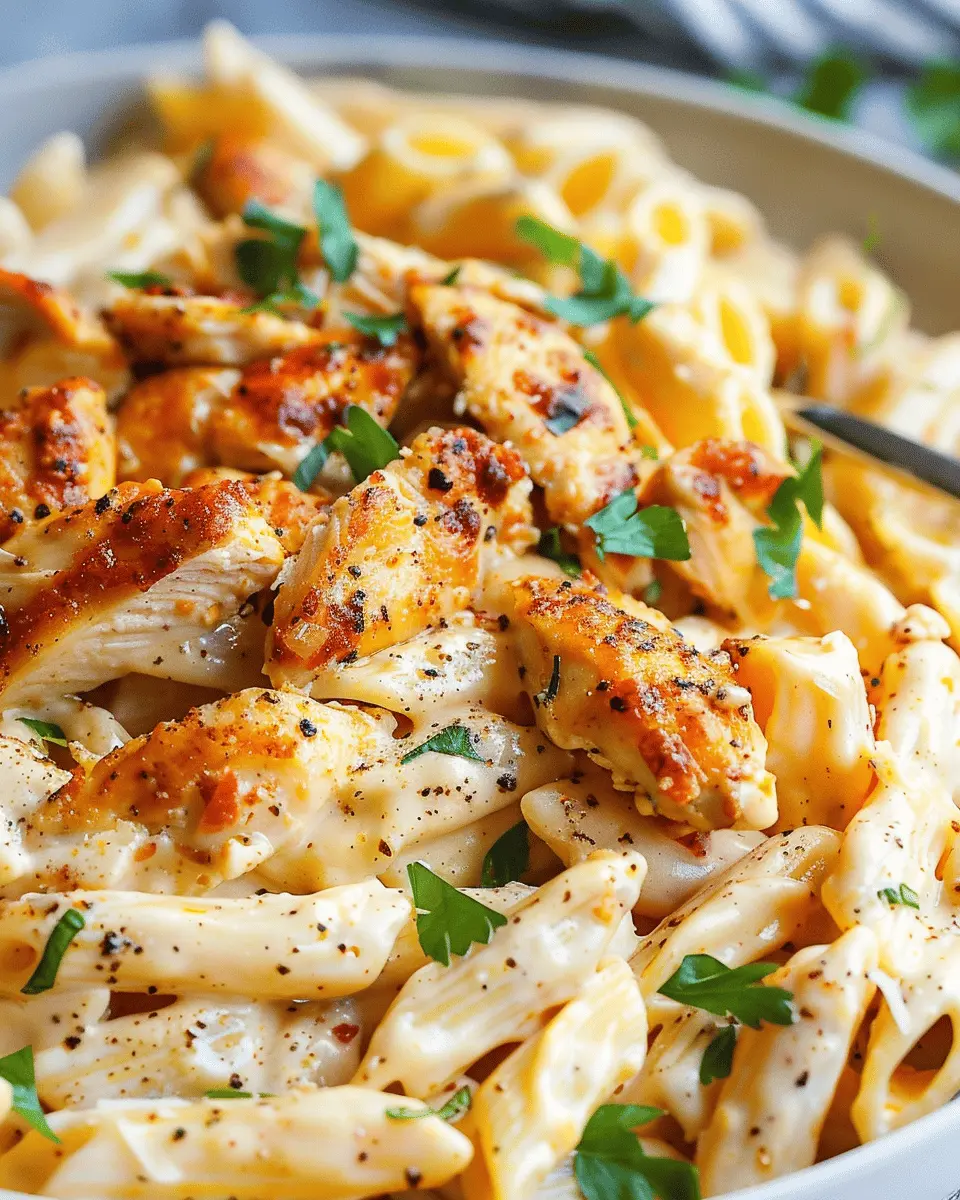 Creamy Marry Me Chicken Pasta with Turkey Bacon and Chicken Ham