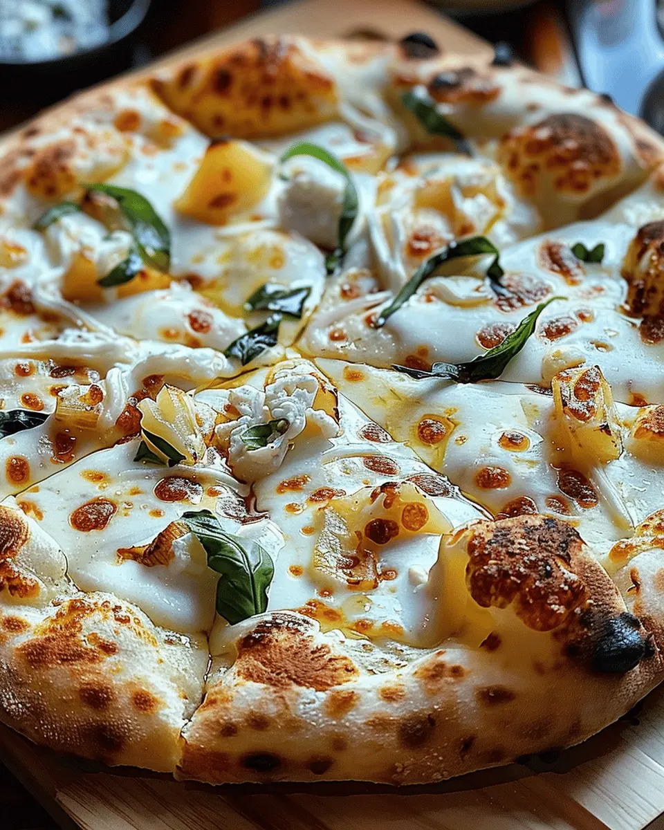 Ultimate White Pizza: Easy Recipe with Turkey Bacon and Chicken Ham