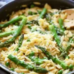 Cheesy Asparagus One Pot Orzo