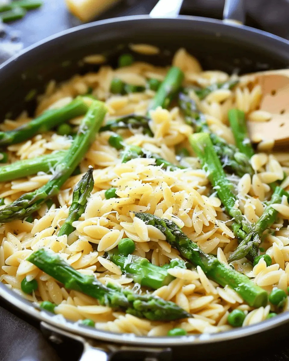 Cheesy Asparagus One Pot Orzo: Easy Comfort Food Delight