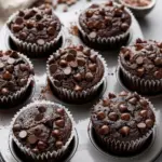 Moist Chocolate Zucchini Muffins