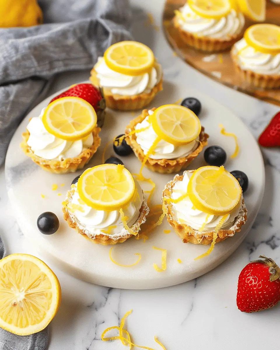 Mini No-Bake Lemon Cheesecake Tarts: Easy Refreshing Delight