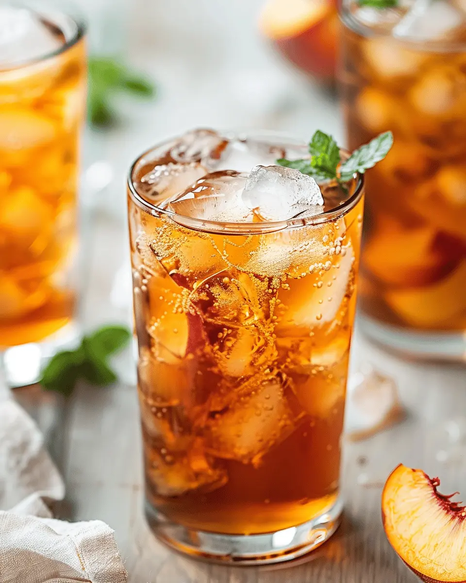 Peach Bourbon Iced Tea: Refreshingly Easy Summer Sipper