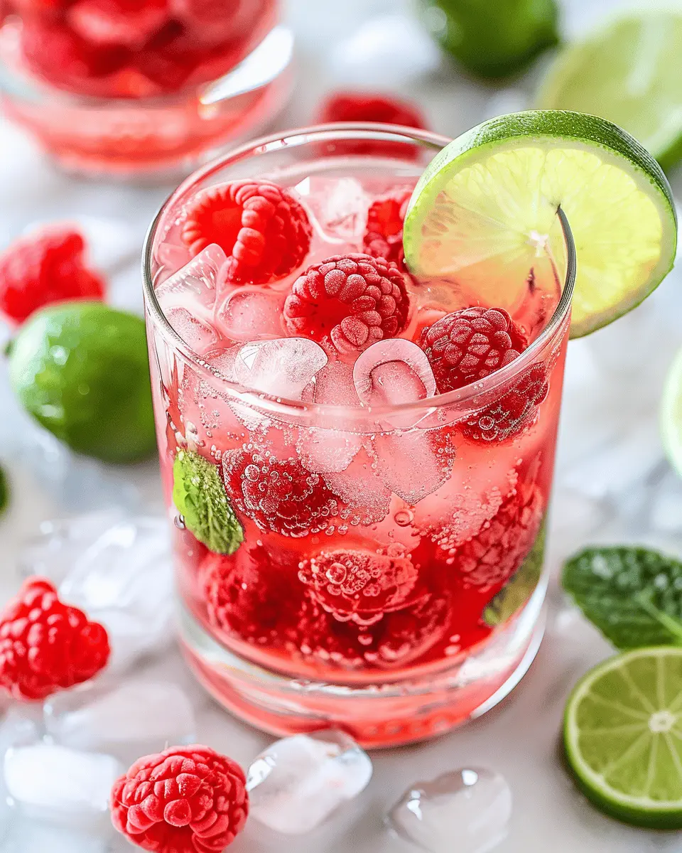 Raspberry Limeade Spritzer: Refreshing Delight for Any Occasion
