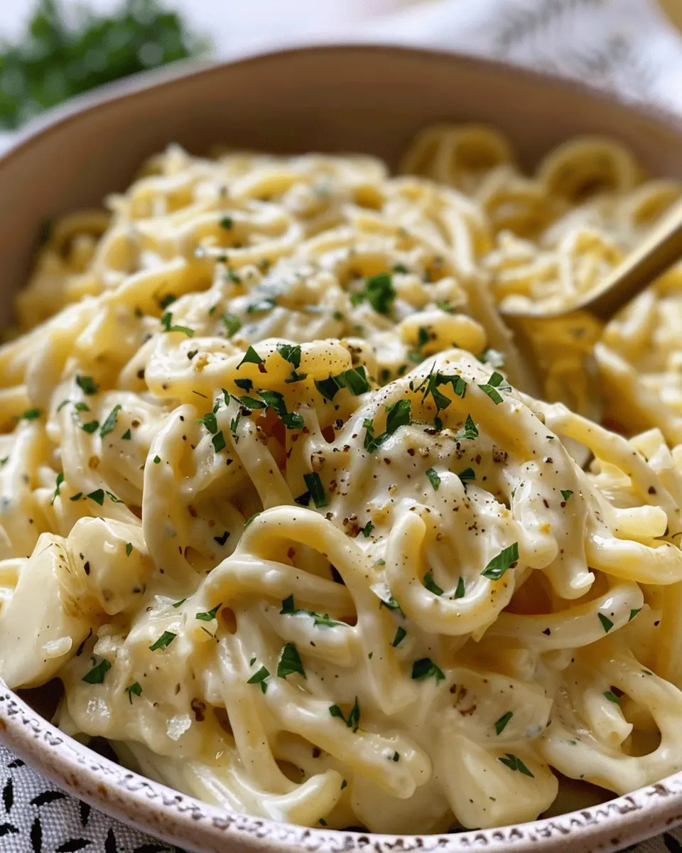 One Pot Creamy Garlic Pasta with Turkey Bacon: Easy and Delicious