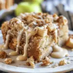 Apple Crumb Cake with Cinnamon Apple Drizzle