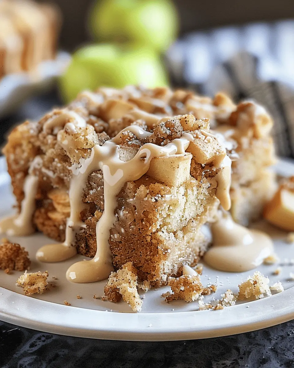 Apple Crumb Cake: Indulgent Recipe with Cinnamon Apple Drizzle