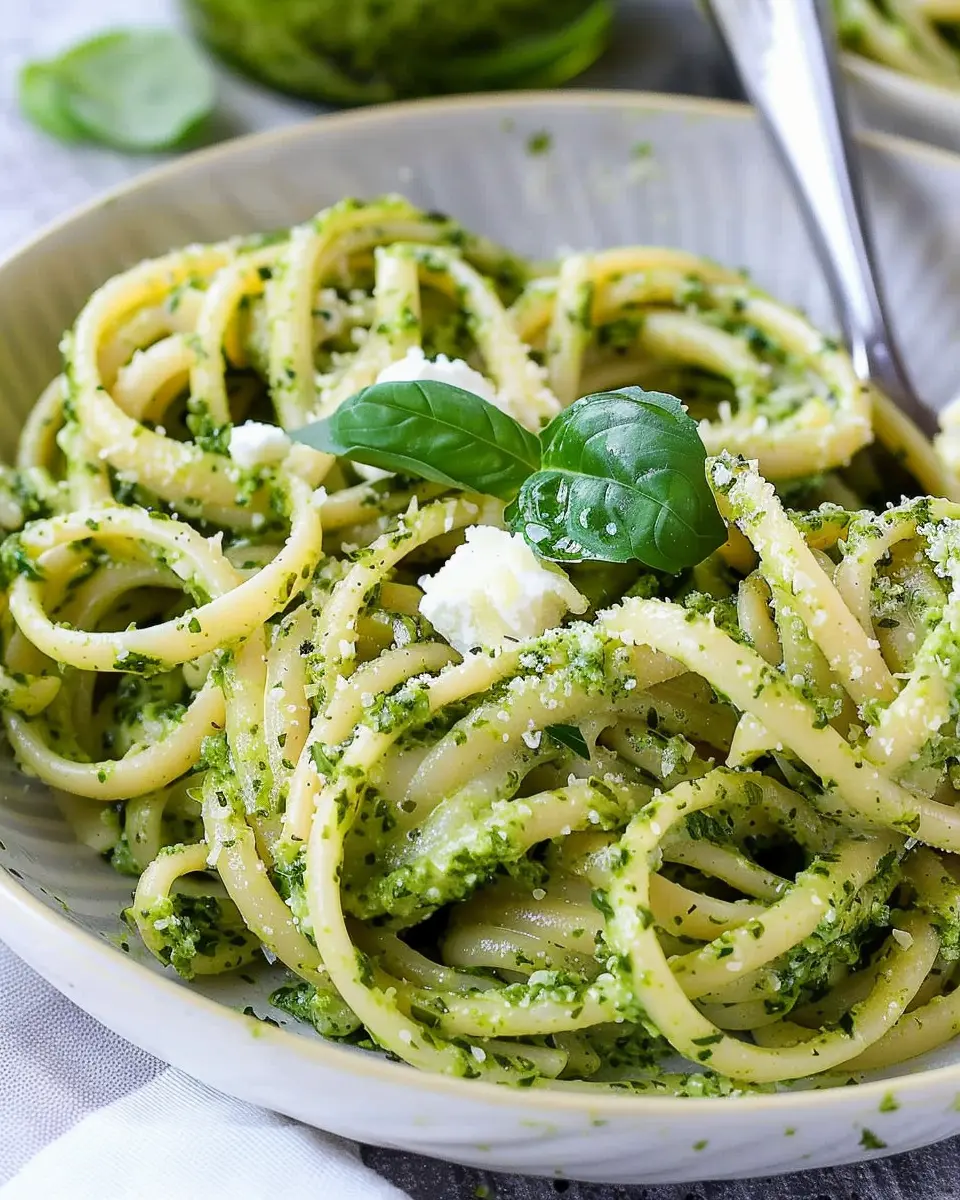 Easy Pesto and Ricotta Pasta: A Quick and Indulgent Delight