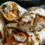 Cheesy Garlic Chicken Wraps