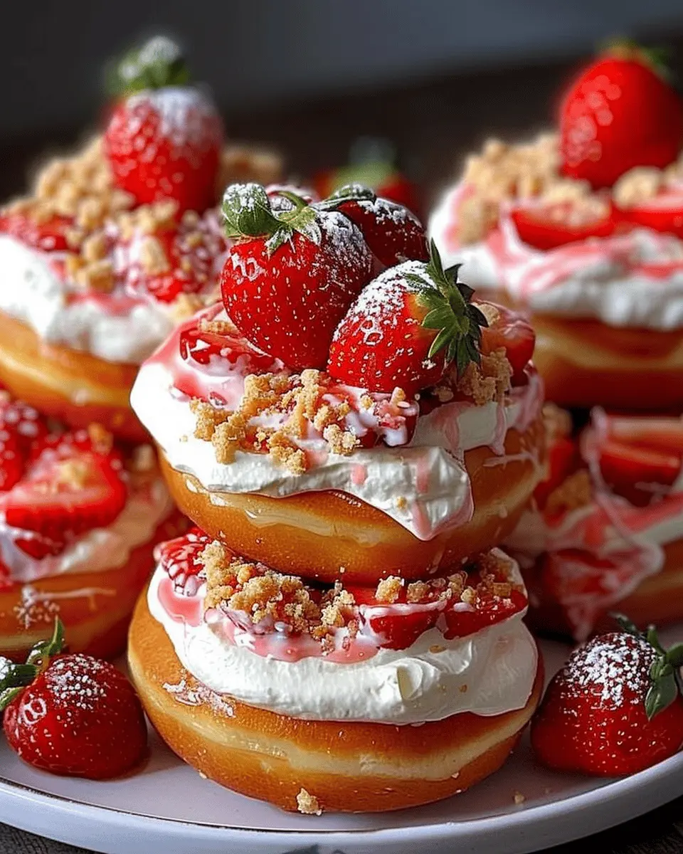 Strawberry Cheesecake Stuffed Donuts: Indulgent Homemade Delight