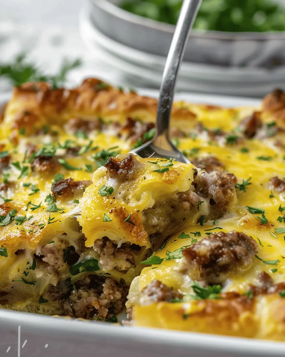 Easy Crescent Roll Breakfast Casserole with Sausage: A Comforting Delight