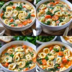 Healthier Slow Cooker Creamy Tortellini Vegetable Soup Recipe