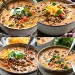 Creamy Cheesy Ground Beef Taco Soup Recipe