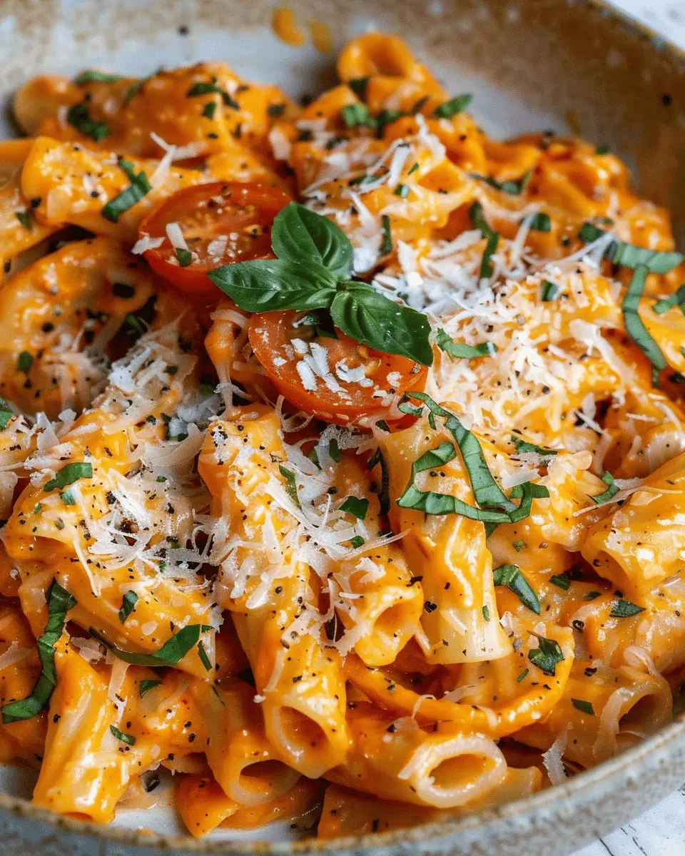 Easy Creamy Tomato Garlic Pasta Recipe with Turkey Bacon Delight