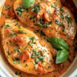 Crockpot Creamy Tomato Basil Chicken