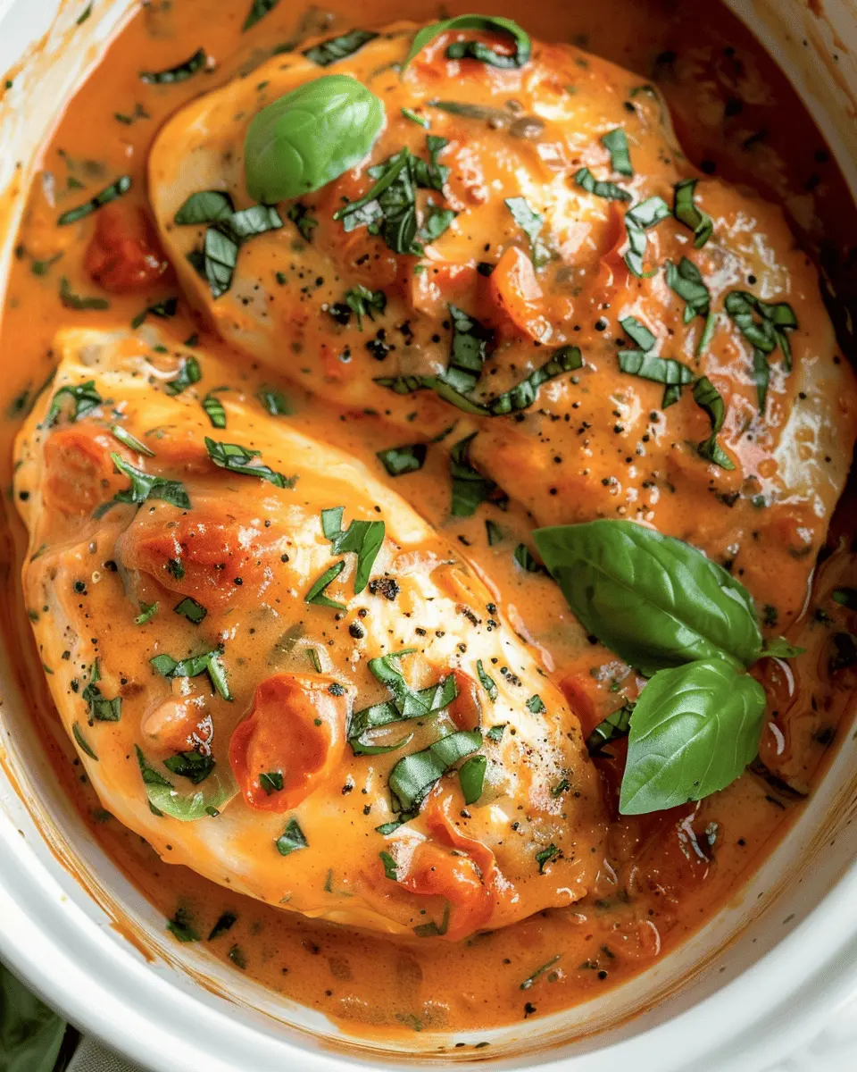 Crockpot Creamy Tomato Basil Chicken for Easy Weeknight Dinners