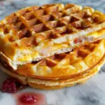 Sweet Frozen Waffle Grilled Breakfast Cheese Sandwich
